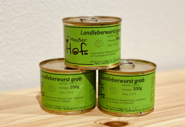 Landleberwurst grob - Dose 200g