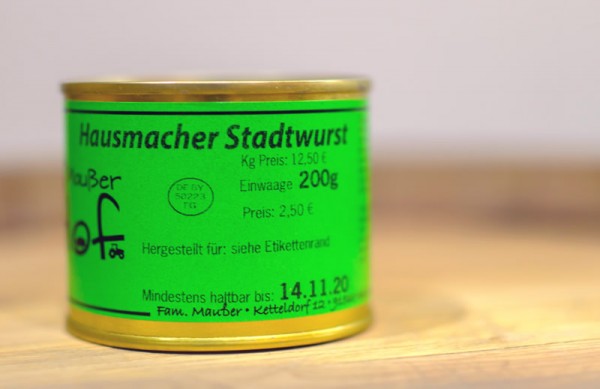Hausmacher Stadtwurst - Dose 200g